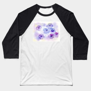 Soft Violets in Watercolor Baseball T-Shirt